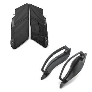 Set: Seitenkoffer Organizer WL für Harley Street Glide Special 15-21 Satteltaschen Innenwand Craftride schwarz + Seitlicher Windabweiser für Harley-Davidson Touring 14-21 schwarz Craftride_1