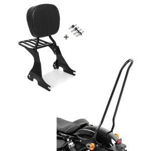 Set: Sissybar für Harley Davidson Sportster Forty-Eight 48 10-20 Craftride inkl. Gepäckträger und Docking Kit schwarz + Sissybar für Harley Sportster Forty-Eight 48 10-20 Craftride Tampa XL schwarz_1