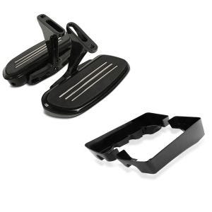Set: Beifahrer Trittbretter + Halter CF2B für Harley Street Glide 06-21 Craftride + Seitenkoffer-Verlängerung für Harley Davidson Street Glide 06-13 Craftride_1