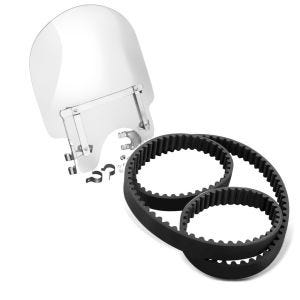 Set: Windschild für Harley-Davidson Sportster 883 88-10 Craftride + Zahnriemen für Harley Davidson Sportster XL 883 04-06 Antriebsriemen Craftride ZR2_1