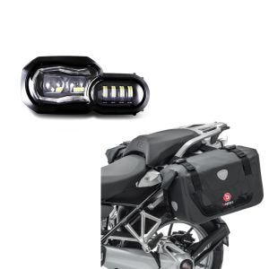 Set: LED Scheinwerfer für BMW F 800 GS / Adventure 08-18 Hauptscheinwerfer mit ECE Lumitecs QL2 + Satteltaschen RB25 für BMW F 800 GS / Adventure_1