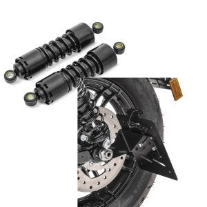 Set: Stoßdämpfer 11 Zoll Harley Sportster Forty-Eight 48 Federbeine von Craftride schwarz + Kennzeichenhalter seitlich S für Harley Sportster Forty-Eight 48 10-20 schwarz Craftride_1