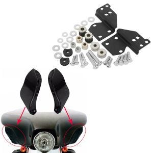 Set: Anbausatz Docking Hardware Kit für Harley Davidson Electra Glide Standard 97-08 Craftride + Seitlicher Windabweiser für Harley-Davidson Touring 96-13 schwarz Craftride_1