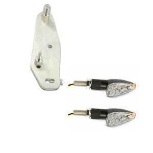 Set: Adapterplatte für ConStands Power Yamaha MT-07/ Tracer 13-21 + LED Blinker für Yamaha MT-07 / Tracer 700 mit E-Prüfzeichen Lumitecs KP12_1