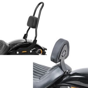 Set: Sissybar Harley Softail Street Bob 18-21 Craftride Fast Rider-L schwarz + Fahrer Sissybar für Harley Davidson Softail Street Bob 18-21 Fahrer Rückenlehne Craftride_1