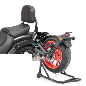 Set: Sissy Bar XS3 für Kawasaki Vulcan S / Café 15-21 schwarz Craftride + Montageständer Hinten für Kawasaki Vulcan S / Café schwarz_1