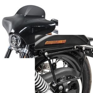 Set: Batwing Verkleidung BD8 für Harley Davidson Dyna Switchback / Wide Glide Craftride + Satteltaschenhalter für Harley Dyna Wide Glide 93-17 links-rechts Craftride_1