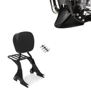Set: Sissybar für Harley Davidson Sportster 1200 Iron 18-20 Craftride inkl. Gepäckträger und Docking Kit schwarz + Bugspoiler Harley Sportster 1200 Iron 18-20 Craftride schwarz_1