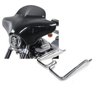 Set: Batwing Verkleidung BD8 für Harley Davidson Road King / Classic Craftride + Satteltaschen Schutzbügel für Harley Davidson Road King 09-13 Craftride chrom_1