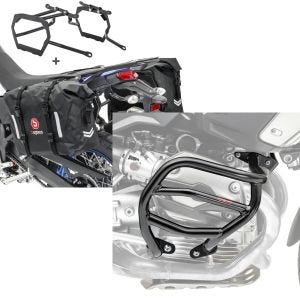 Set: Satteltaschen Set WP8 für BMW R 1200 GS 04-12 mit Kofferträger Bagtecs + Sturzbügel XL für BMW R 1200 GS 04-12 Motoguard Schutzbügel_1