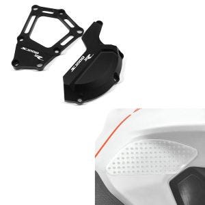 Set: Motordeckel Schutz für BMW S 1000 R 14-20 Protektor Motoguard EP1 schwarz + Seiten Tankpad Grip Pad M für BMW S 1000 R / RR / XR_1