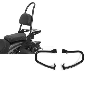 Set: Sissybar für Indian Scout / Sixty 15-21 Craftride Fast Rider-L inkl. Gepäckträger schwarz + Sturzbügel Indian Scout/ Sixty 15-21 Craftride schwarz_1
