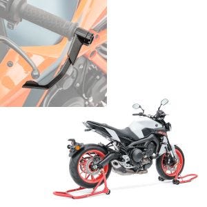 Set: Montageständer Set für KTM 790 / 390 / 200 / 125 Duke ConStands Motorradständer vorne hinten CS rot + Hebelschützer für KTM 790 / 390 / 125 Duke X1 schwarz_1