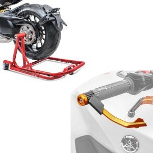 Set: Rangierhilfe KTM 1290 Super Duke / R 14-21 Montageständer ConStands Single Mover Rot + Hebelschützer für KTM 1290 Super Duke GT / R X1 orange_1