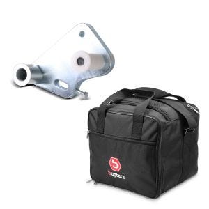 Set: Adapterplatte für ConStands Power BMW R 1200 GS 04-12 + Innentasche Aluminium Topcase für BMW R 1250 GS / 1200 GS /Adventure 04-21 Alukoffer Bagtecs MT1_1