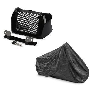 Set: Ölkühler-Abdeckung für Harley Street Glide Special 17-21 Craftride + Abdeckplane Harley Street Glide / Special Craftride XXXL schwarz_1
