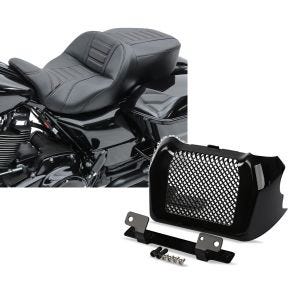 Set: Sitzbank für Harley Street Glide Special 15-21 Craftride TG3 in schwarz + Ölkühler-Abdeckung für Harley Street Glide Special 17-21 Craftride_1