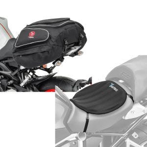 Set: Hecktasche Kawasaki Z 1000 Gepäcktasche hinten Bagtecs X50 50Ltr schwarz + Gel Sitzkissen Kawasaki Z 1000 / SX Tourtecs Neopren L schwarz_1