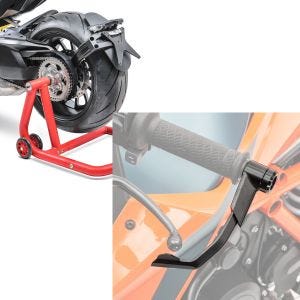 Set: Einarmständer KTM 1290 Super Duke GT 16-21 Montageständer ConStands Single-One rot + Hebelschützer für KTM 1290 Super Duke GT / R X1 schwarz_1