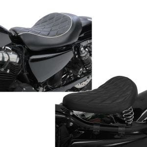 Set: Solo Sitz für Harley Sportster 883 Iron 09-20 Craftride SR4 Sitzbank + Solo Federsattel für Harley Davidson Sportster 883 Iron BR11 Craftride_1