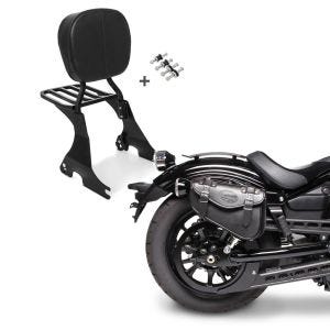 Set: Sissybar für Harley Davidson Sportster 883 Iron 09-20 Craftride inkl. Gepäckträger und Docking Kit schwarz + Satteltasche Harley Sportster 883 Iron Craftride Arizona 3Ltr rechts in schwarz_1
