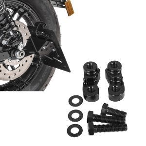 Set: Kennzeichenhalter seitlich S für Harley Sportster Forty-Eight 48 10-20 schwarz Craftride + Tieferlegungskit 1" Alu für Harley Sportster Forty-Eight 48 10-20 Tieferlegung Craftride_1