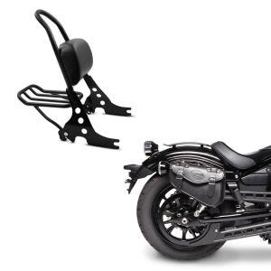 Set: Sissybar Harley Davidson Sportster 883 Iron 09-20 Craftride Fast Rider-M inkl. Gepäckträger schwarz + Satteltasche Harley Sportster 883 Iron Craftride Arizona 3Ltr rechts in schwarz_1