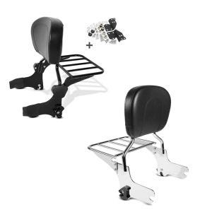 Set: Sissy Bar + Gepäckträger + Docking-Kit für Harley-Davidson Electra Glide Standard 97-08 schwarz Craftride + Sissybar Harley Electra Glide Standard 97-08 Craftride Fast Driver-M inkl. Gepäckträger chrom_1