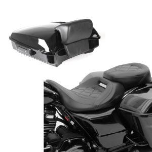 Set: Sitzbank für Harley Street Glide Special 15-21 Craftride RH3 schwarz + Topcase für Harley Street Glide Special 15-21 Craftride Razor GB2 schwarz_1