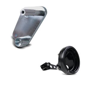 Set: Adapterplatte für ConStands Power Honda Hornet 600 07-13 + LED Scheinwerfer-Gehäuse MG 7" für Honda Hornet 900 / 600 / S schwarz Craftride_1