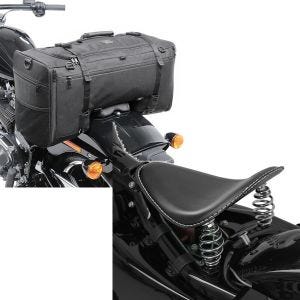 Set: Hecktasche für Harley Rocker / C (FXCWC) SQ1 Craftride 52l schwarz + Solo Federsattel für Harley Davidson Rocker / C BR1 Craftride_1