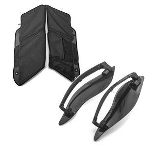 Set: Seitenkoffer Organizer WL für Harley CVO Street Glide 14-21 Satteltaschen Innenwand Craftride schwarz + Seitlicher Windabweiser für Harley-Davidson Touring 14-21 schwarz Craftride_1