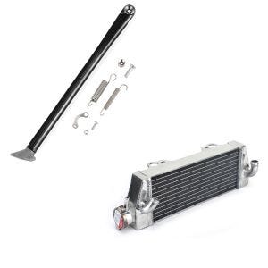 Set: Seitenständer für KTM Husqvarna Husaberg 2008-2016 Xdure Kick stand schwarz + Kühler Radiator links für KTM EXC 125 / 200 97-07_1