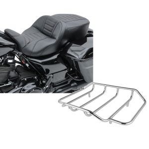 Set: Sitzbank für Harley Electra Glide Ultra Classic 14-20 Craftride TG3 in schwarz + Gepäckträger für Harley-Davidson Electra Glide Ultra Classic chrom Craftride_1