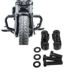 Set: Sturzbügel Mustache II für Harley Davidson Sportster Forty-Eight 48 10-20 Schutzbügel schwarz Craftride + Tieferlegungskit 1" Alu für Harley Sportster Forty-Eight 48 10-20 Tieferlegung Craftride_1