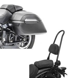 Set: Seitenkoffer Set Indian Scout / Bobber / Sixty Craftride K3 33Ltr in schwarz + Sissybar für Indian Scout / Sixty 15-21 Craftride Fast Rider-XL schwarz_1