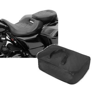 Set: Sitzbank für Harley CVO Street Glide 11-21 Craftride RH3 schwarz + Innentasche für Harley CVO Street Glide 11-21 King Tour Pak Topcase Craftride_1
