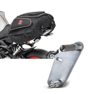 Set: Hecktasche Yamaha YZF-R6 Gepäcktasche hinten Bagtecs X50 50Ltr schwarz + Adapterplatte für ConStands Power Yamaha YZF-R6 99-02_1