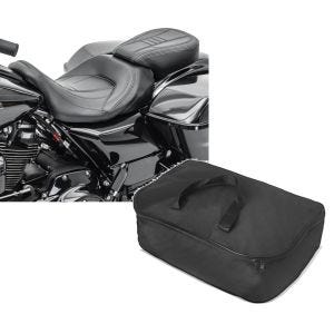 Set: Sitzbank für Harley CVO Street Glide 11-21 Komfortsitzbank Craftride CV schwarz + Innentasche für Harley CVO Street Glide 11-21 King Tour Pak Topcase Craftride_1