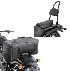 Set: Sissybar Kawasaki Vulcan S / Café 15-21 Craftride Rider-L schwarz + Hecktasche für Kawasaki Vulcan S / Café SQ1 Craftride 52l schwarz_1