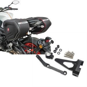 Set: Seitentaschen RF1 für Yamaha MT-09 / Tracer 900 + Lenkungsdämpfer Halter für Yamaha MT-09 13-20 Halterung Zaddox HL1 schwarz_1
