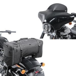 Set: Batwing Verkleidung BD8 für Harley Davidson Road King / Classic Craftride + Hecktasche für Harley Road King / Classic SQ1 Craftride 52l schwarz_1