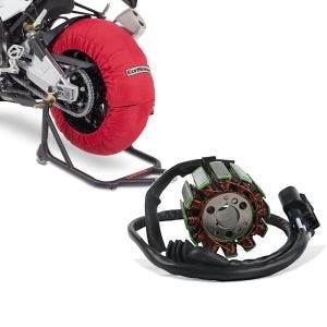 Set: Reifenwärmer Set für Yamaha YZF-R6 YZF-R1 ConStands Laguna Seca 60-80°C rot + Lichtmaschine Stator für Yamaha YZF-R1 04-08 Alternator Zaddox_1