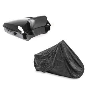 Set: Topcase für Harley Street Glide Special 15-21 Craftride Razor GB2 schwarz + Abdeckplane Harley Street Glide / Special Craftride XXXL schwarz_1