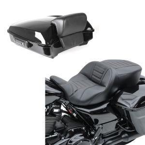 Set: Sitzbank für Harley Street Glide Special 15-21 Craftride TG3 in schwarz + Topcase für Harley Street Glide Special 15-21 Craftride Razor GB2 schwarz_1