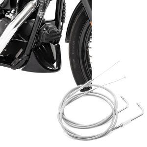 Set: Bugspoiler für Harley Davidson Dyna Street Bob 06-17 Craftride + Gaszug für Harley Dyna Street Bob 06-10 Edelstahl/Nylon Craftride_1