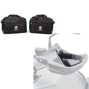 Set: Alukoffer Innentaschen für BMW R 1250 / 1200 GS / Adventure 04-21 Koffer Taschen Bagtecs MS1 + Handprotektoren Verlängerung für BMW R 1200 GS Adventure 14-18 Motoguard rauchgrau_1