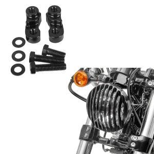 Set: Tieferlegungskit 1" Alu für Harley Sportster Forty-Eight 48 10-20 Tieferlegung Craftride + Scheinwerfer Grill Harley Sportster Forty-Eight 48 10-20 schwarz von Craftride_1