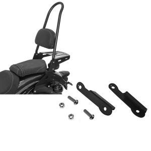 Set: Sissybar Yamaha XV 950 / R 14-20 Craftride Rider-XXL inkl. Gepäckträger schwarz + Blinkerverlegung für Yamaha XV 950 / R 14-20 Blinker hinten Versatz Kit Craftride_1
