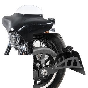 Set: Batwing Verkleidung BW8 für Yamaha XVS 1100 / 650 A Drag Star Classic Craftride + Seitlicher Kennzeichenhalter für Yamaha XVS 650-1100 Drag Star 96-07 Craftride schwarz_1